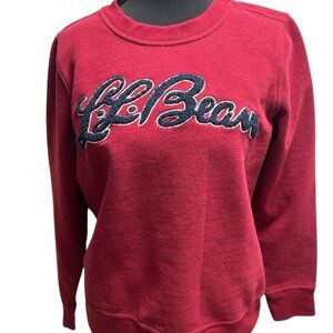 L.L. Bean crewneck sweatshirt 1912 logo spell out cursive script size small